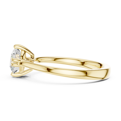 Round Solitaire Lab Grown Diamond Ring