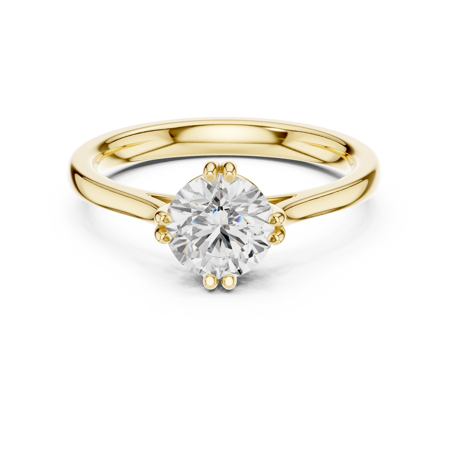 Round Solitaire Lab Grown Diamond Ring