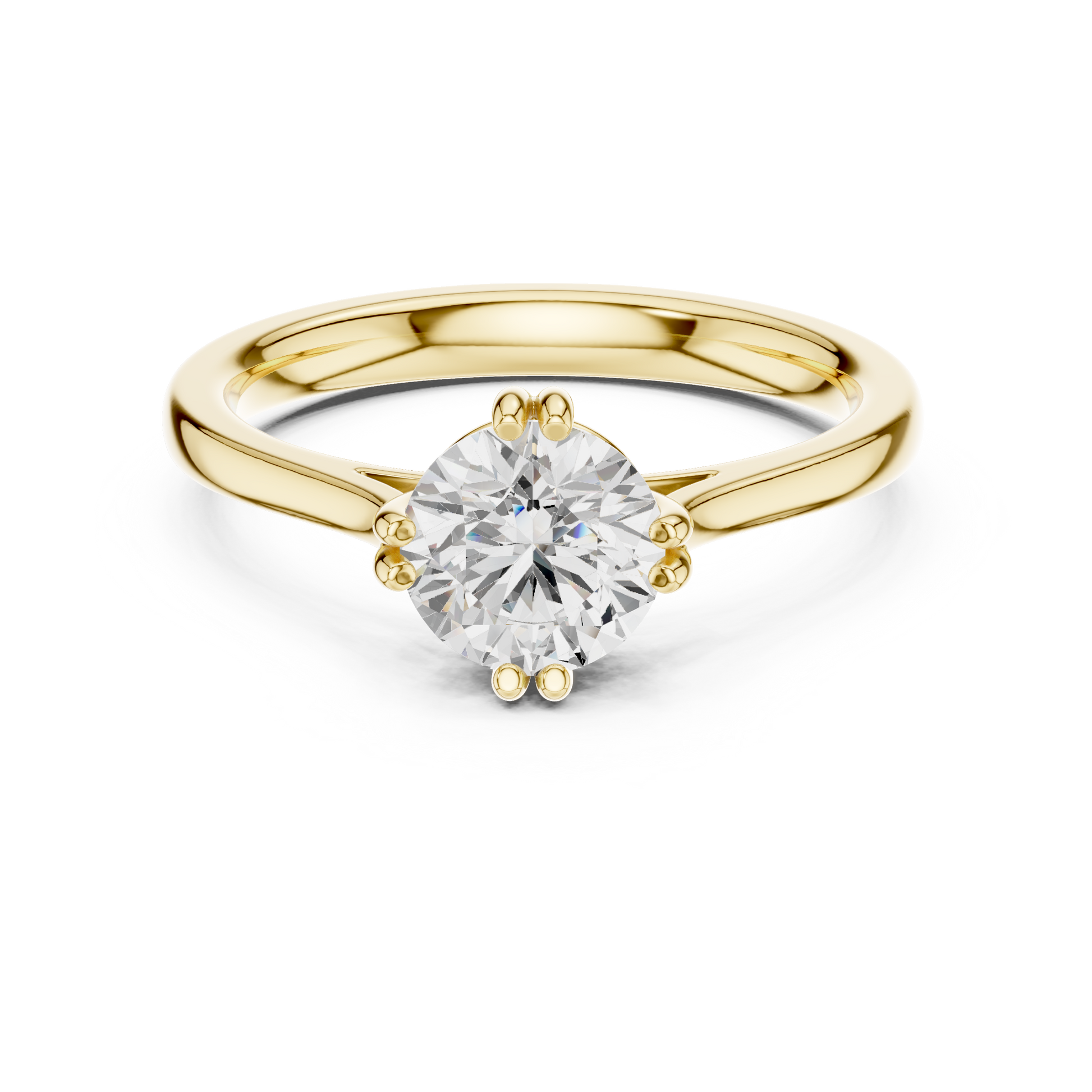 Round Solitaire Lab Grown Diamond Ring