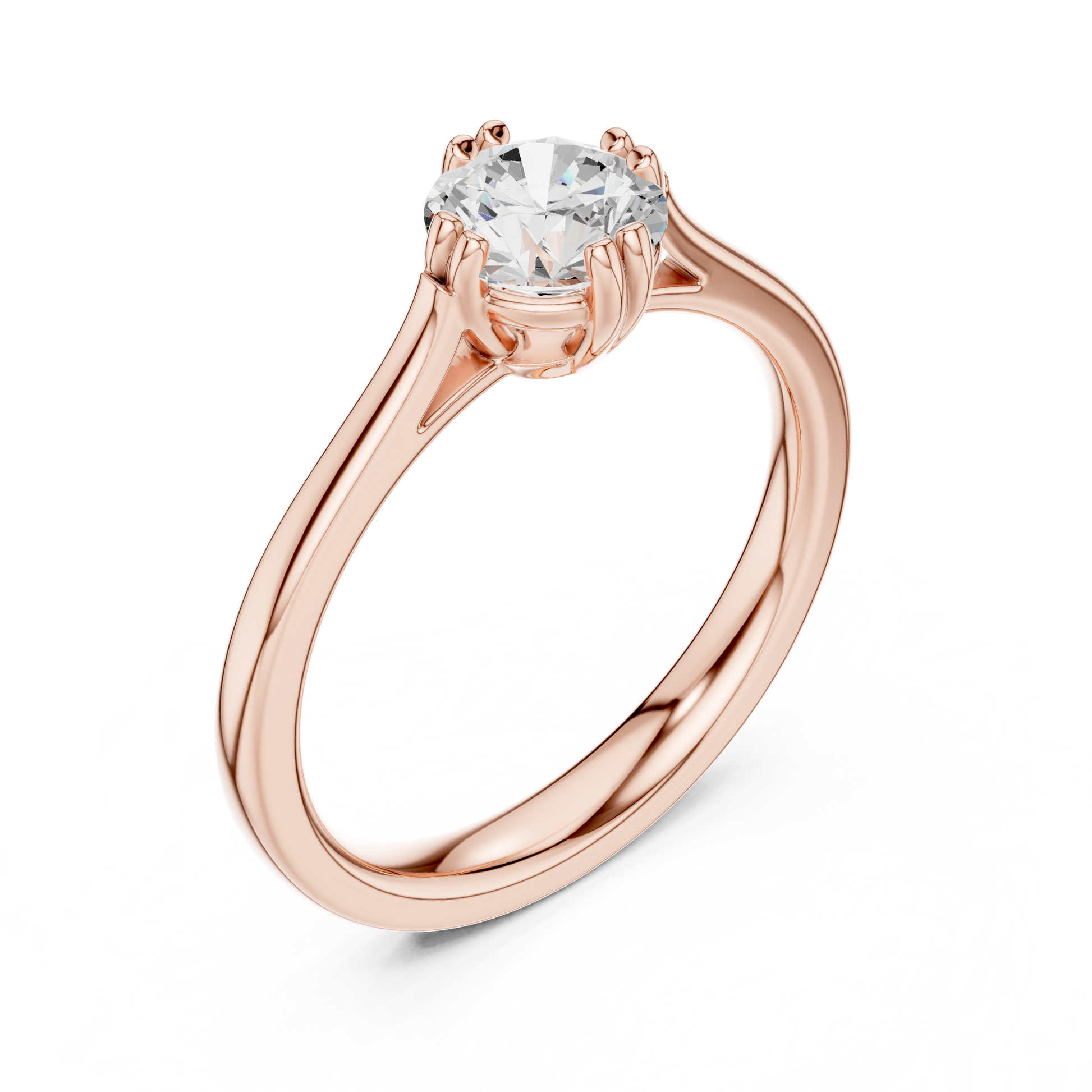 Round Solitaire Lab Grown Diamond Ring