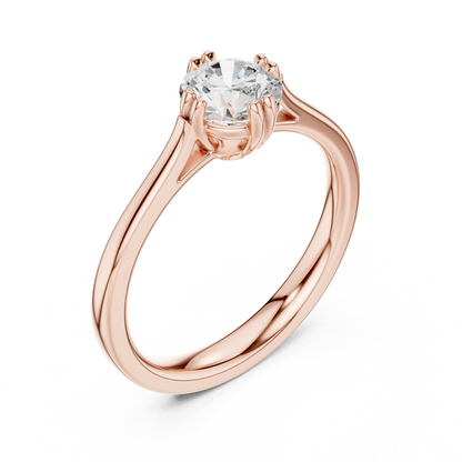 Round Solitaire Lab Grown Diamond Ring