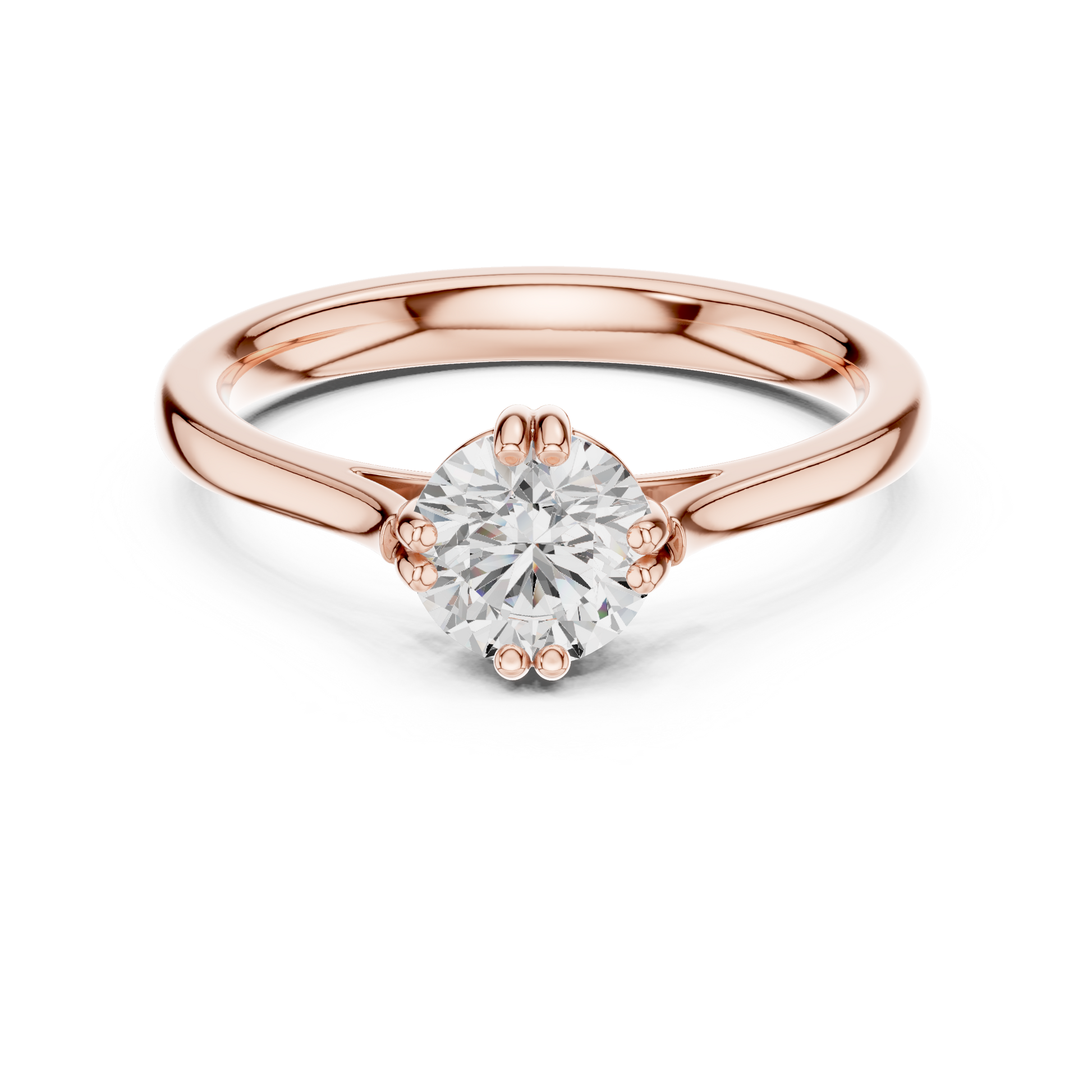 Round Solitaire Lab Grown Diamond Ring