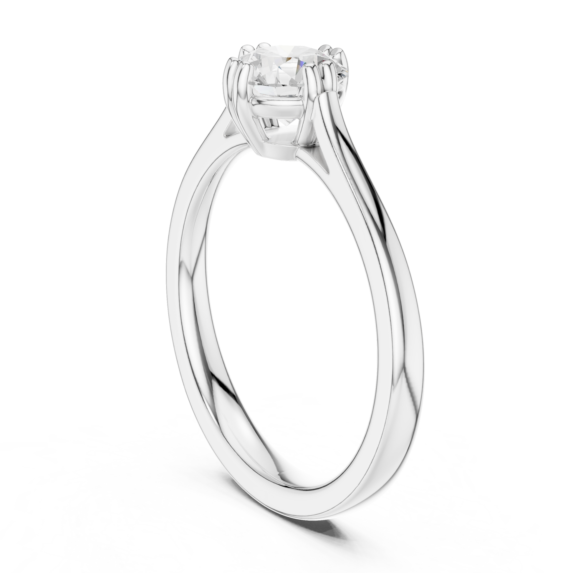 Round Solitaire Lab Grown Diamond Ring