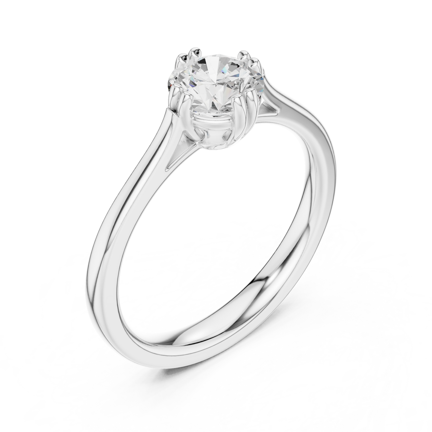 Round Solitaire Lab Grown Diamond Ring