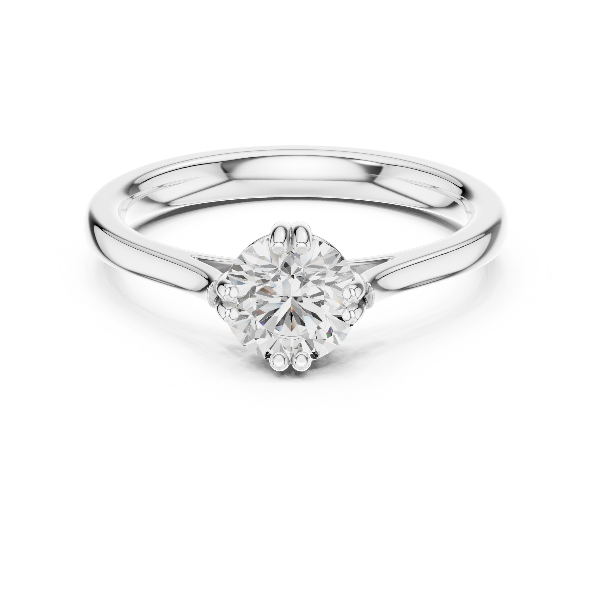Round Solitaire Lab Grown Diamond Ring