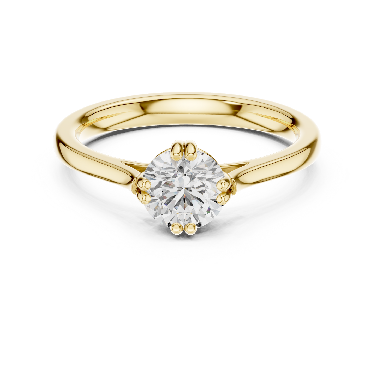 Round Solitaire Lab Grown Diamond Ring