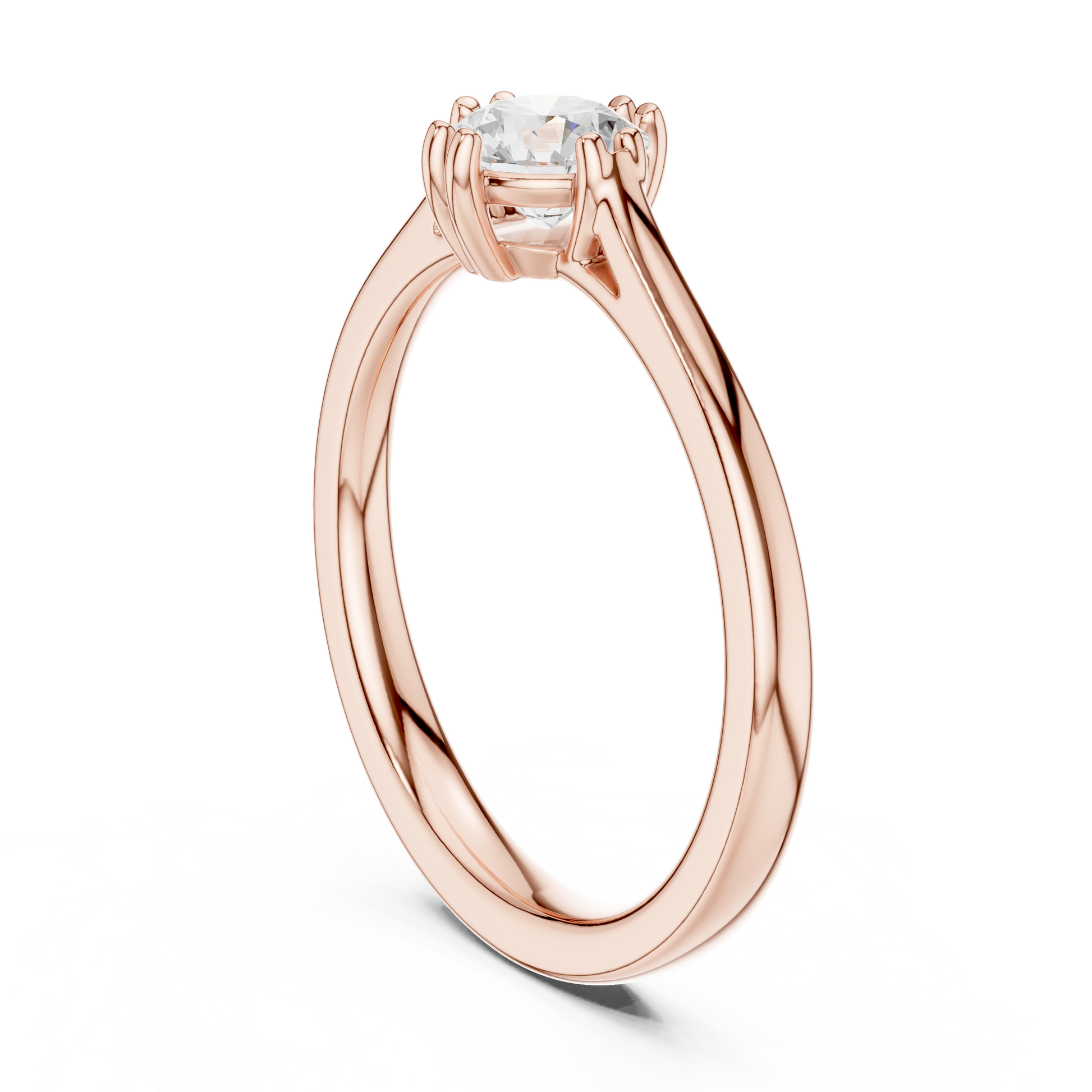 Round Solitaire Lab Grown Diamond Ring