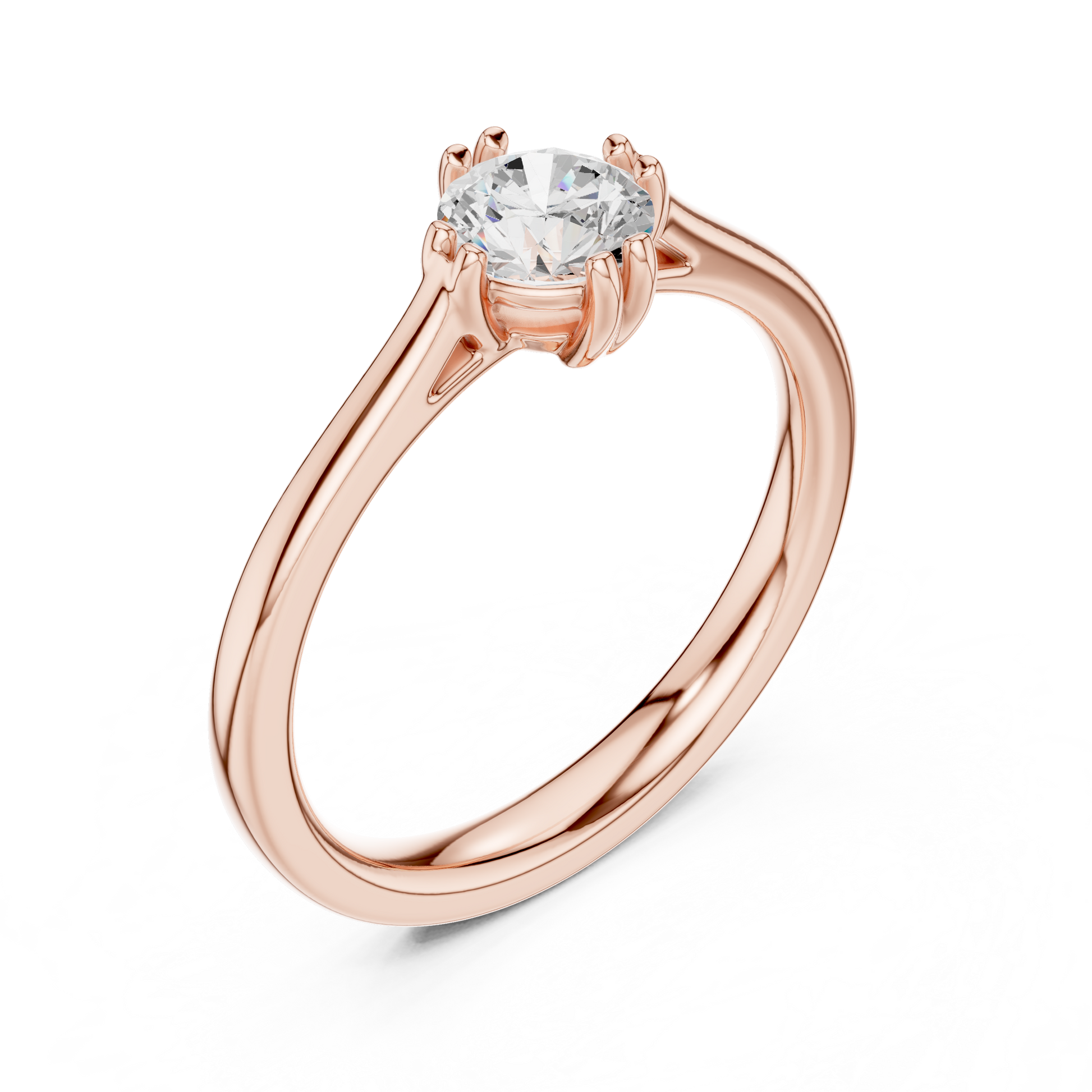 Round Solitaire Lab Grown Diamond Ring
