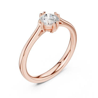 Round Solitaire Lab Grown Diamond Ring