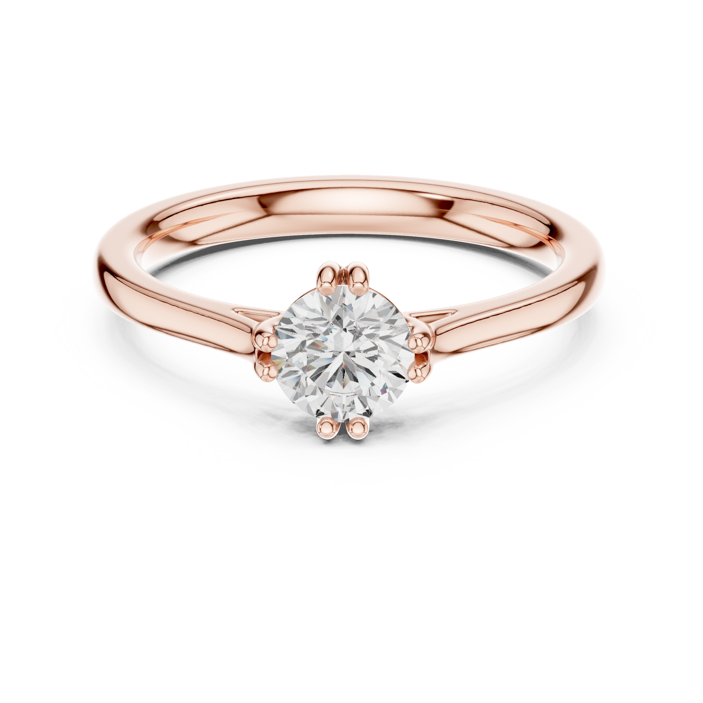 Round Solitaire Lab Grown Diamond Ring