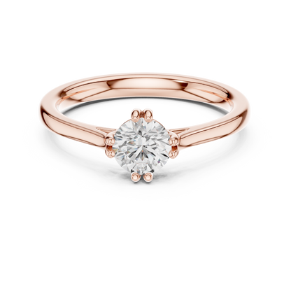 Round Solitaire Lab Grown Diamond Ring