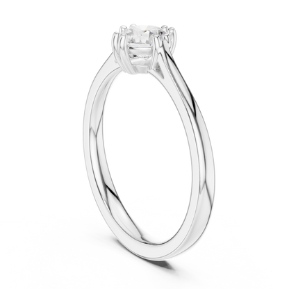 Round Solitaire Lab Grown Diamond Ring