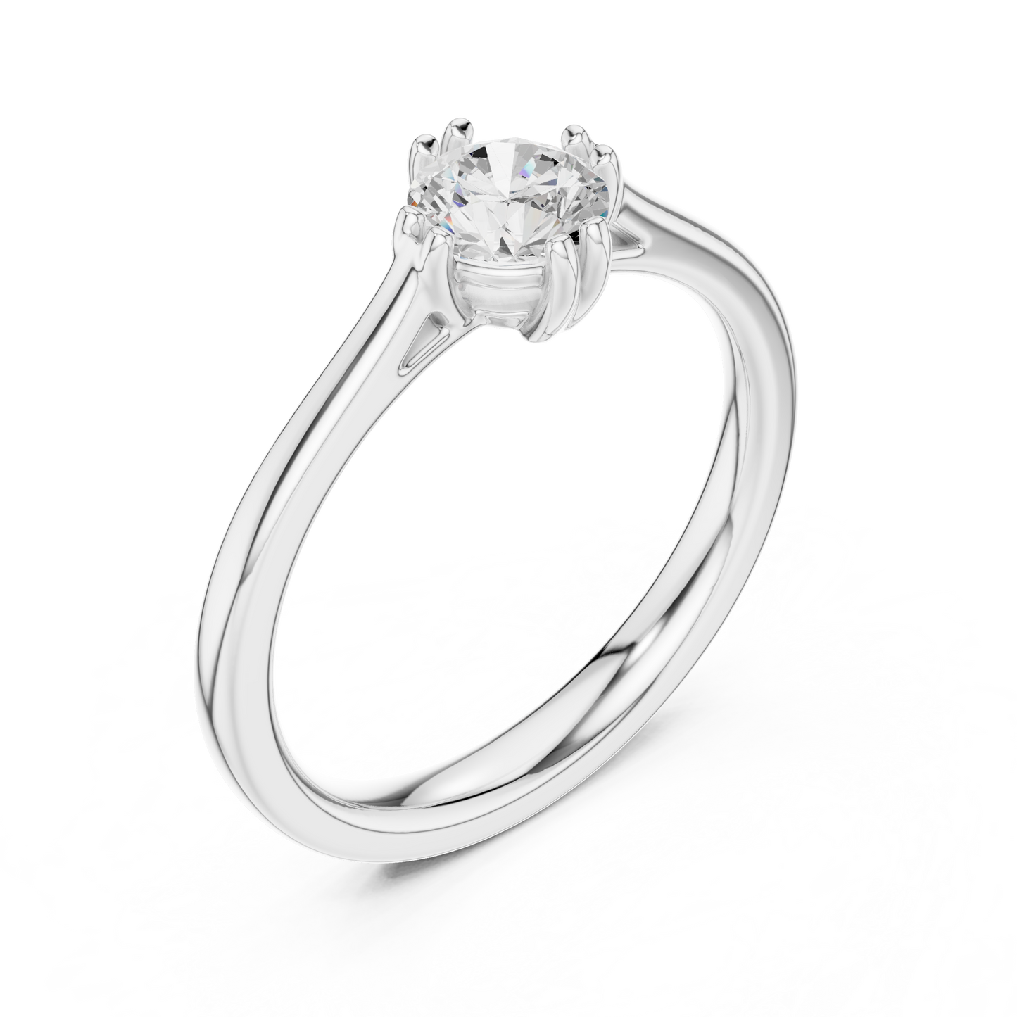 Round Solitaire Lab Grown Diamond Ring