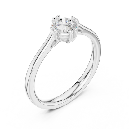 Round Solitaire Lab Grown Diamond Ring