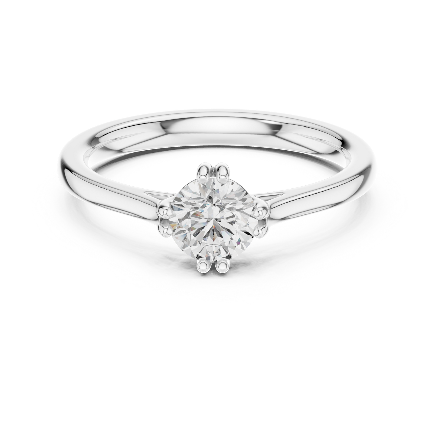 Round Solitaire Lab Grown Diamond Ring