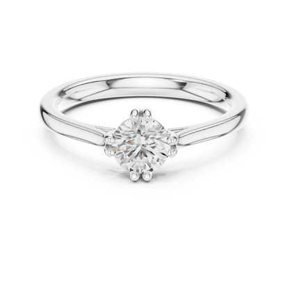 Round Solitaire Lab Grown Diamond Ring