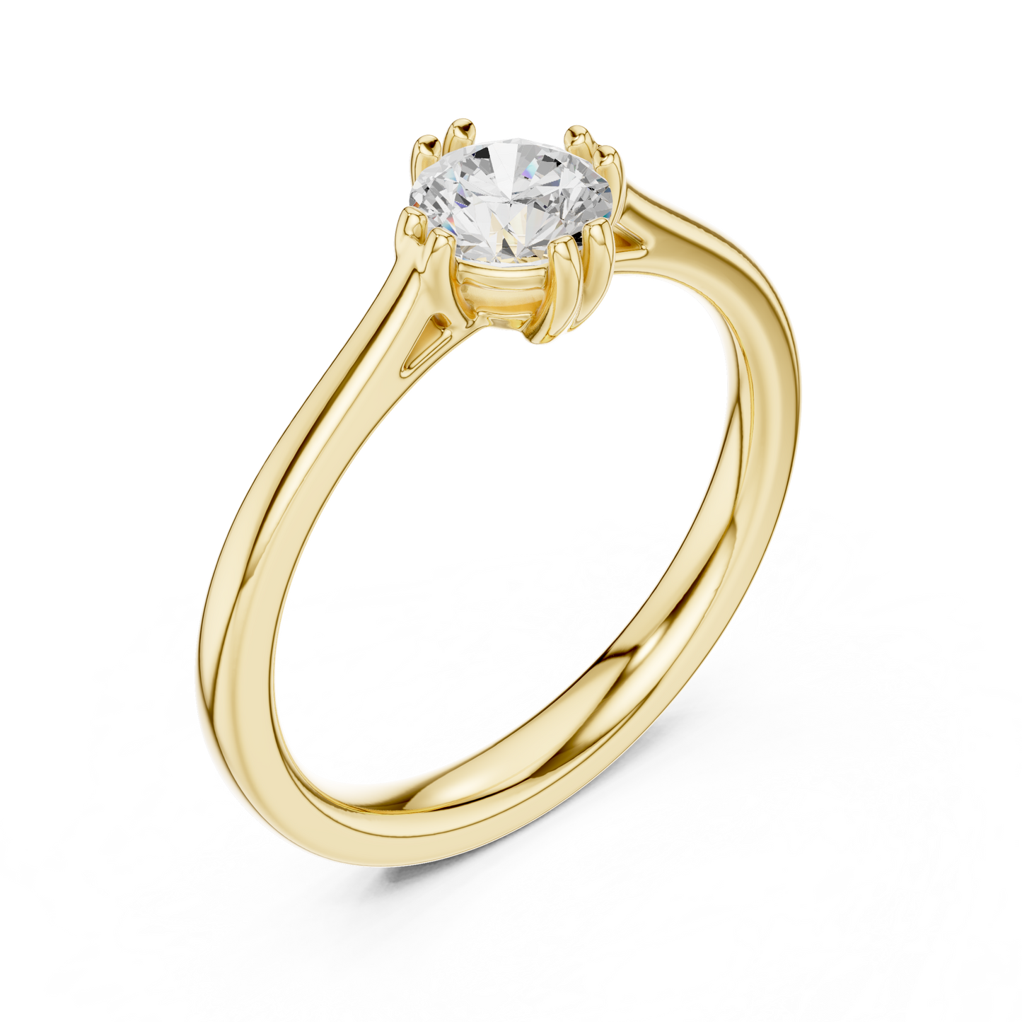 Round Solitaire Lab Grown Diamond Ring