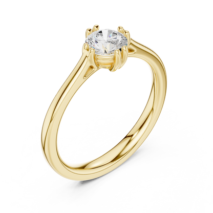 Round Solitaire Lab Grown Diamond Ring
