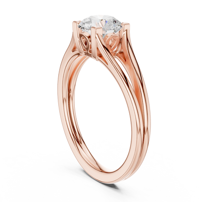 Round Solitaire Lab Grown Diamond Ring