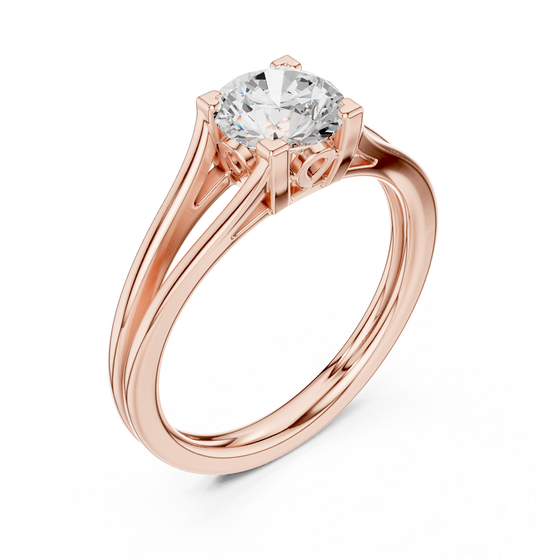 Round Solitaire Lab Grown Diamond Ring