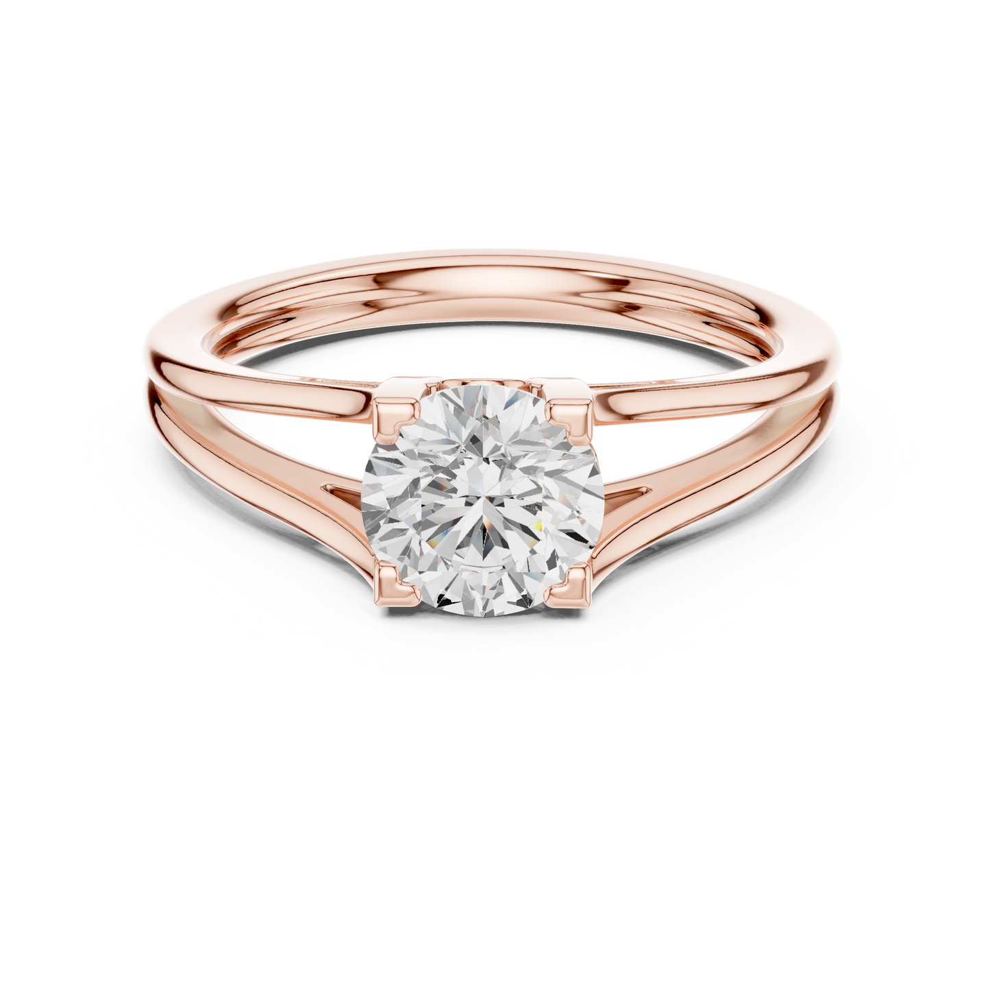 Round Solitaire Lab Grown Diamond Ring