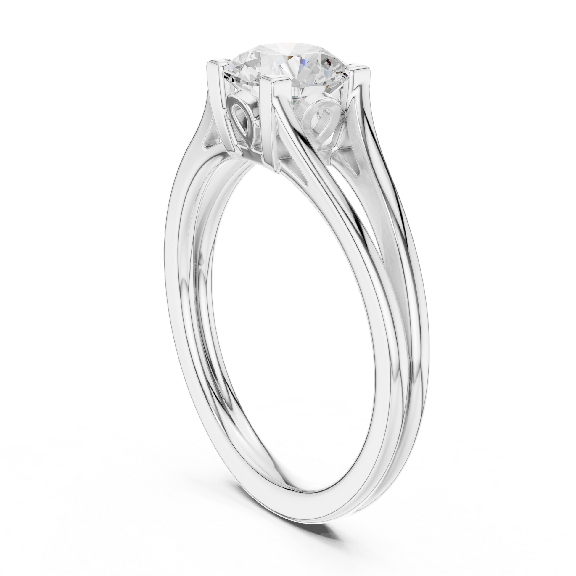 Round Solitaire Lab Grown Diamond Ring