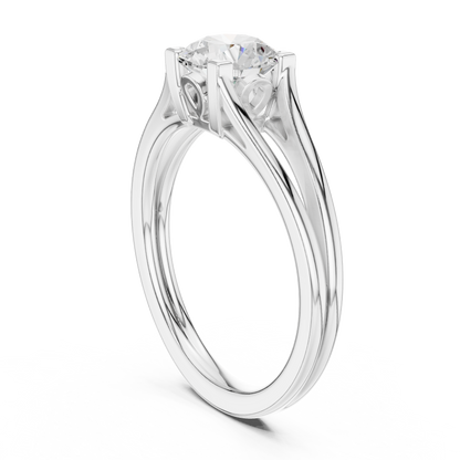 Round Solitaire Lab Grown Diamond Ring