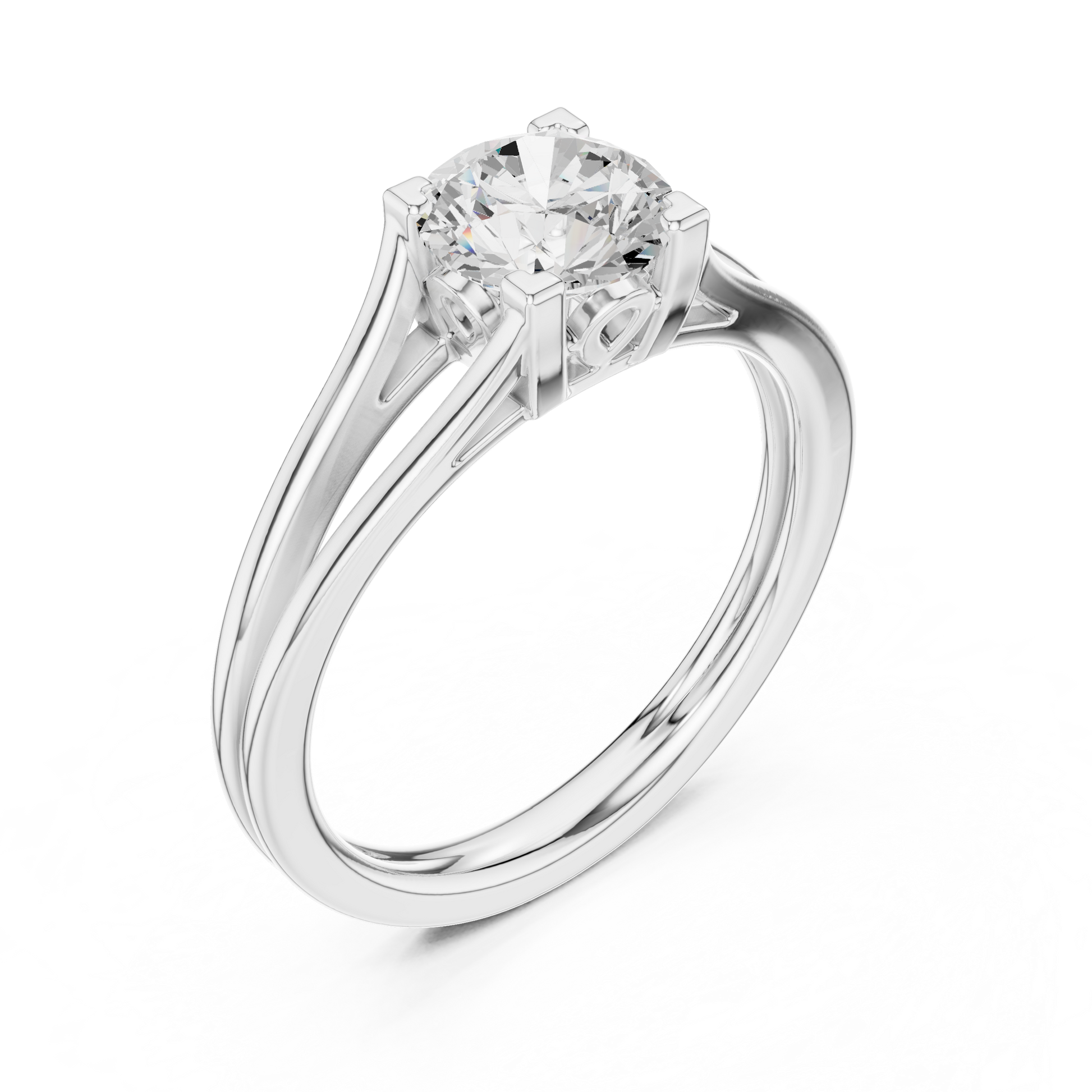Round Solitaire Lab Grown Diamond Ring