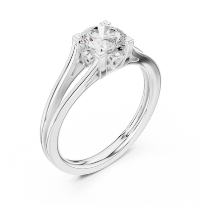 Round Solitaire Lab Grown Diamond Ring