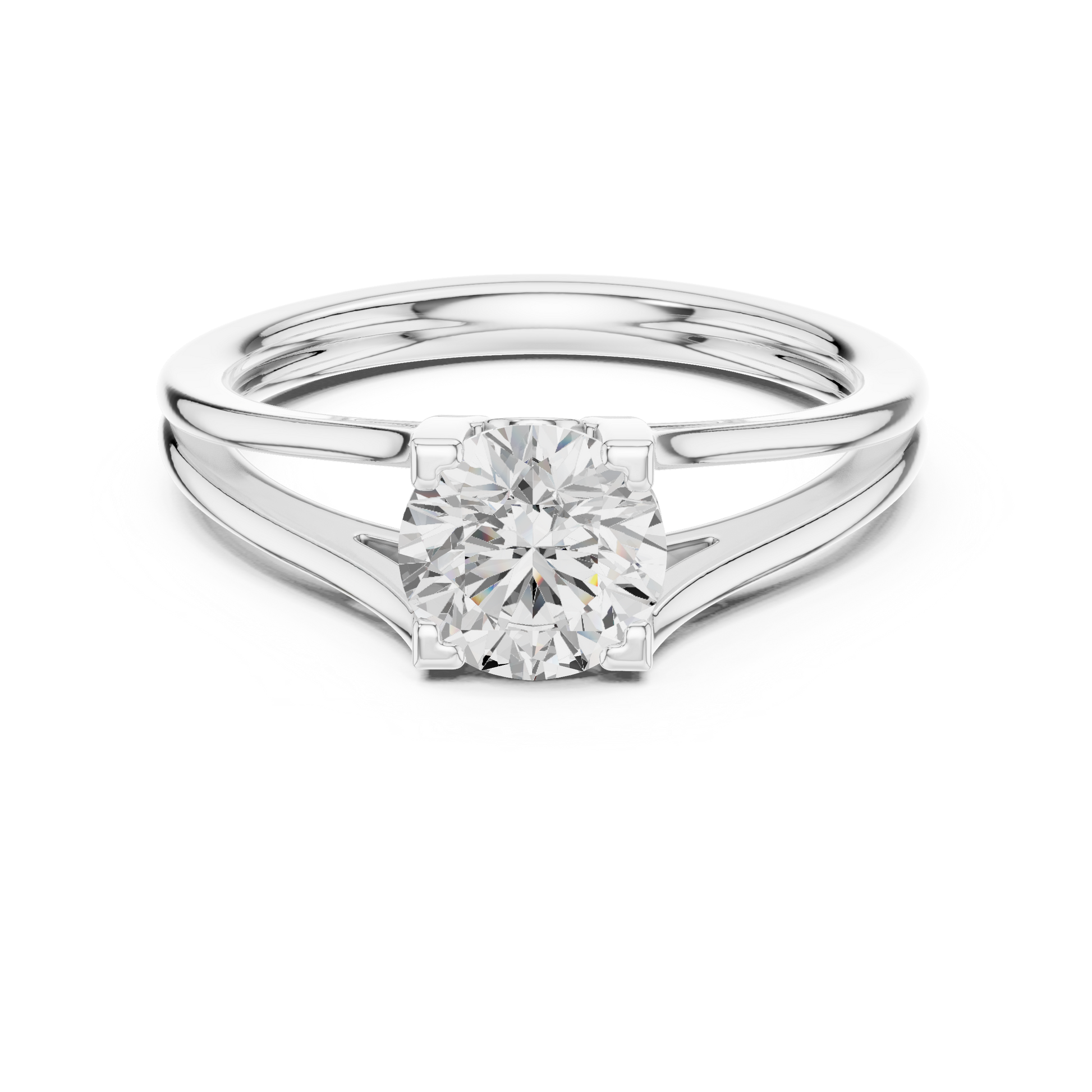 Round Solitaire Lab Grown Diamond Ring