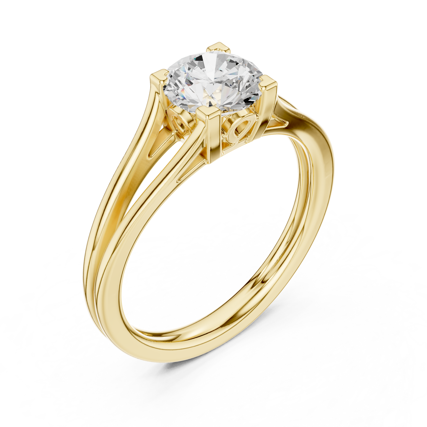 Round Solitaire Lab Grown Diamond Ring