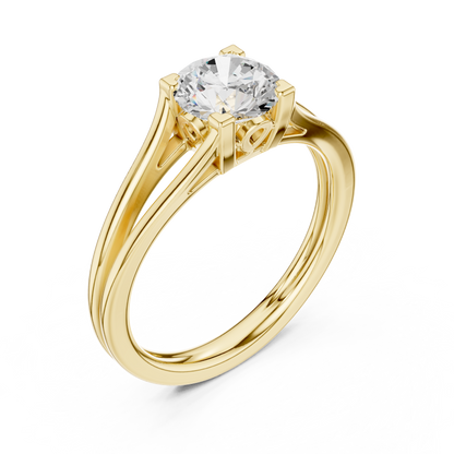 Round Solitaire Lab Grown Diamond Ring