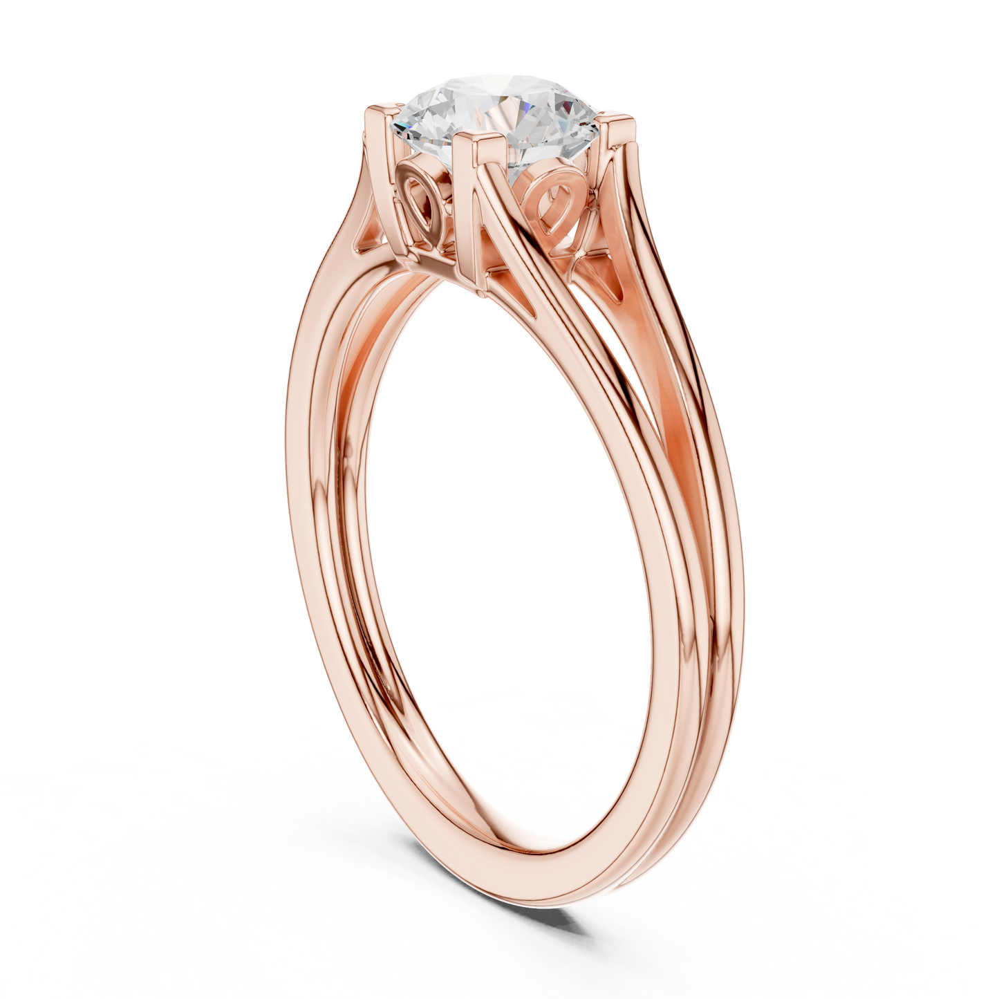 Round Solitaire Lab Grown Diamond Ring