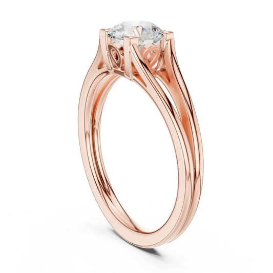 Round Solitaire Lab Grown Diamond Ring
