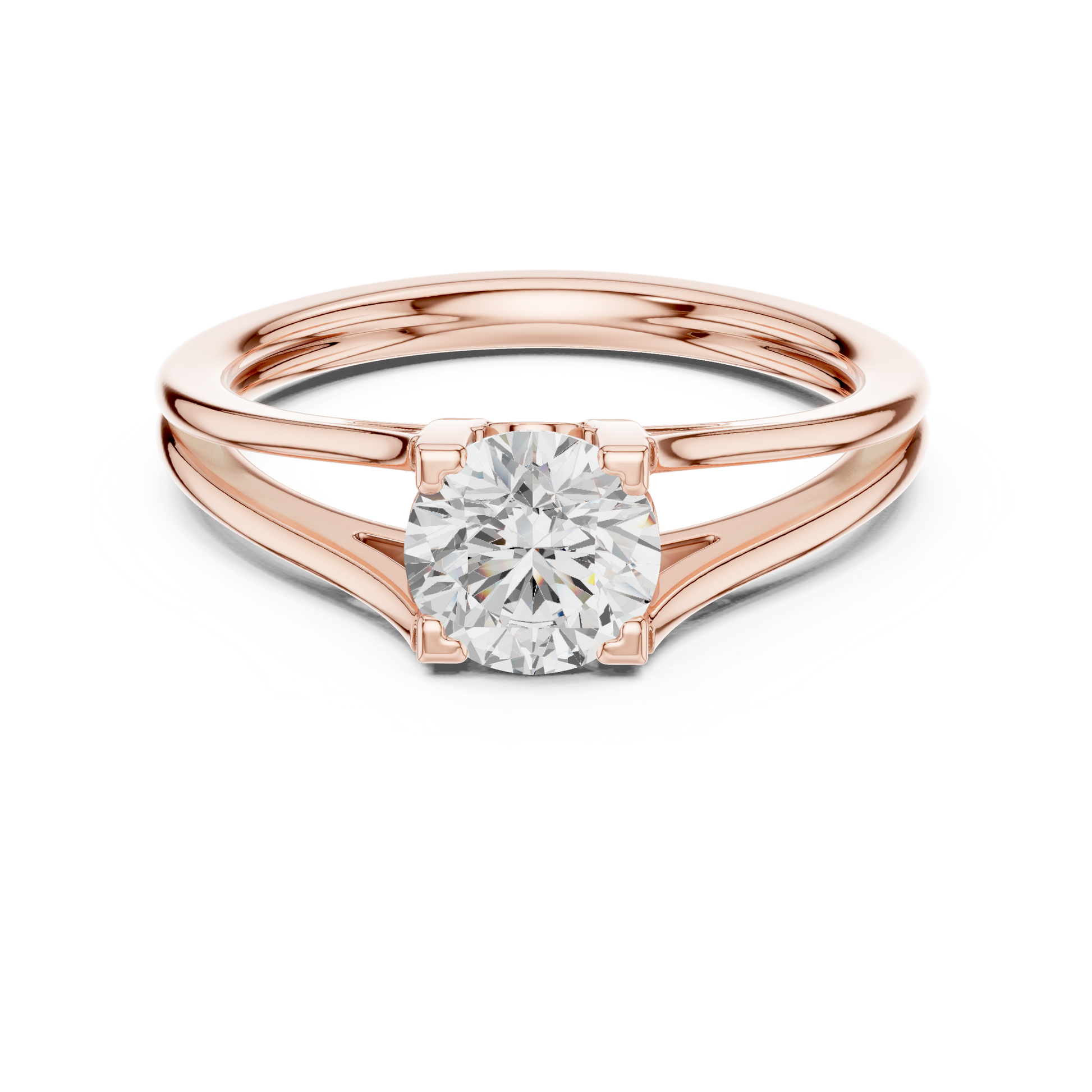 Round Solitaire Lab Grown Diamond Ring