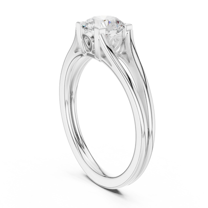 Round Solitaire Lab Grown Diamond Ring