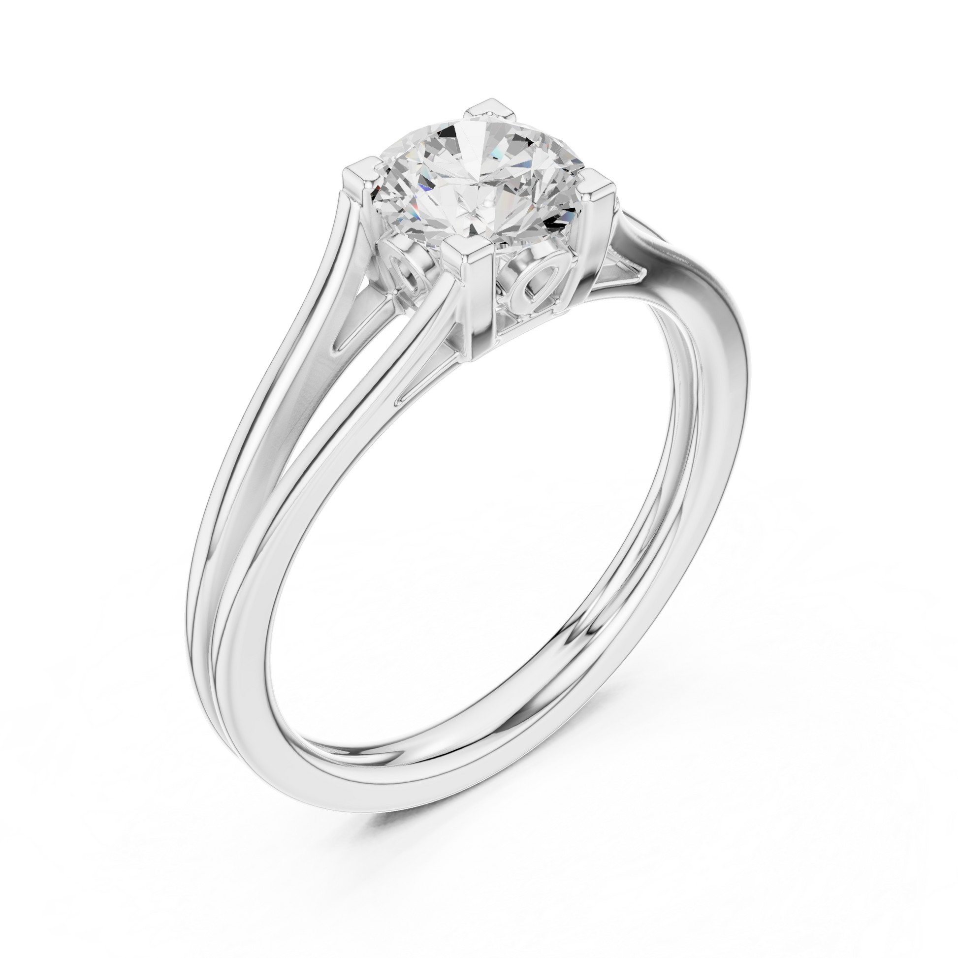 Round Solitaire Lab Grown Diamond Ring