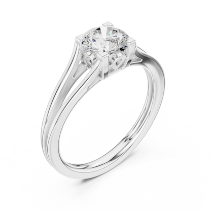 Round Solitaire Lab Grown Diamond Ring