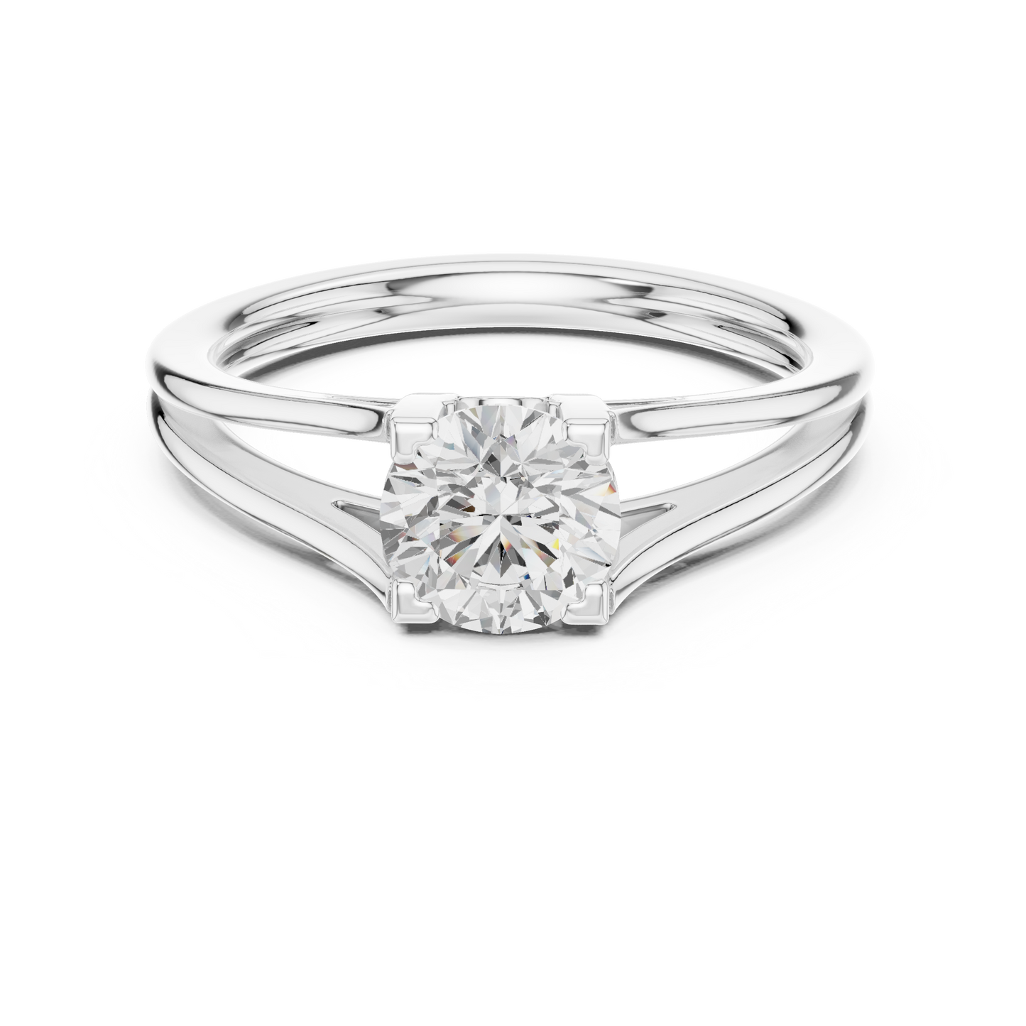 Round Solitaire Lab Grown Diamond Ring