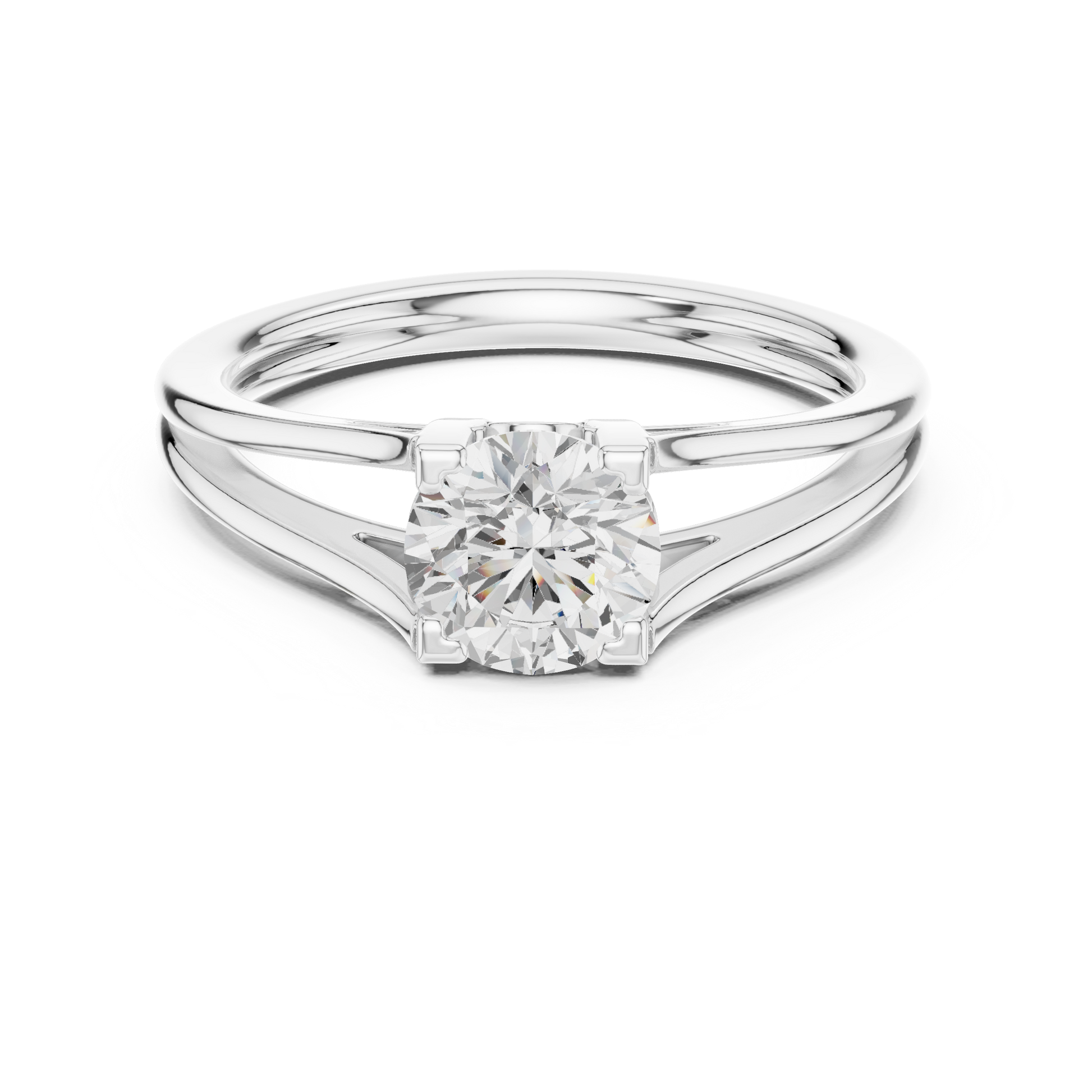 Round Solitaire Lab Grown Diamond Ring