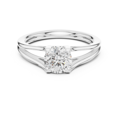 Round Solitaire Lab Grown Diamond Ring