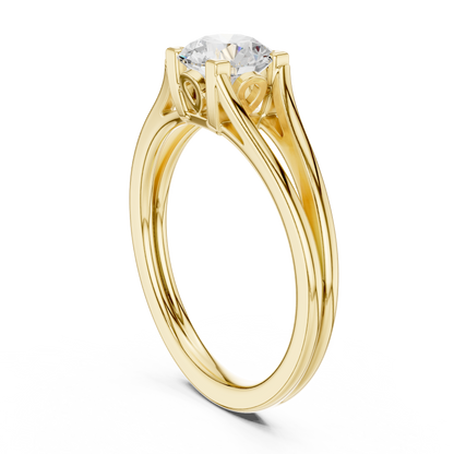 Round Solitaire Lab Grown Diamond Ring
