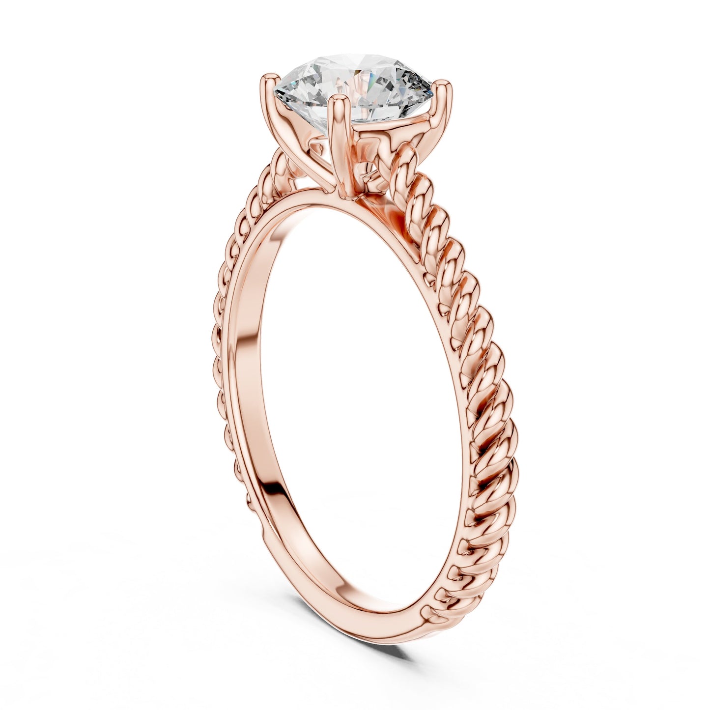 Round Solitaire Lab Grown Diamond Ring