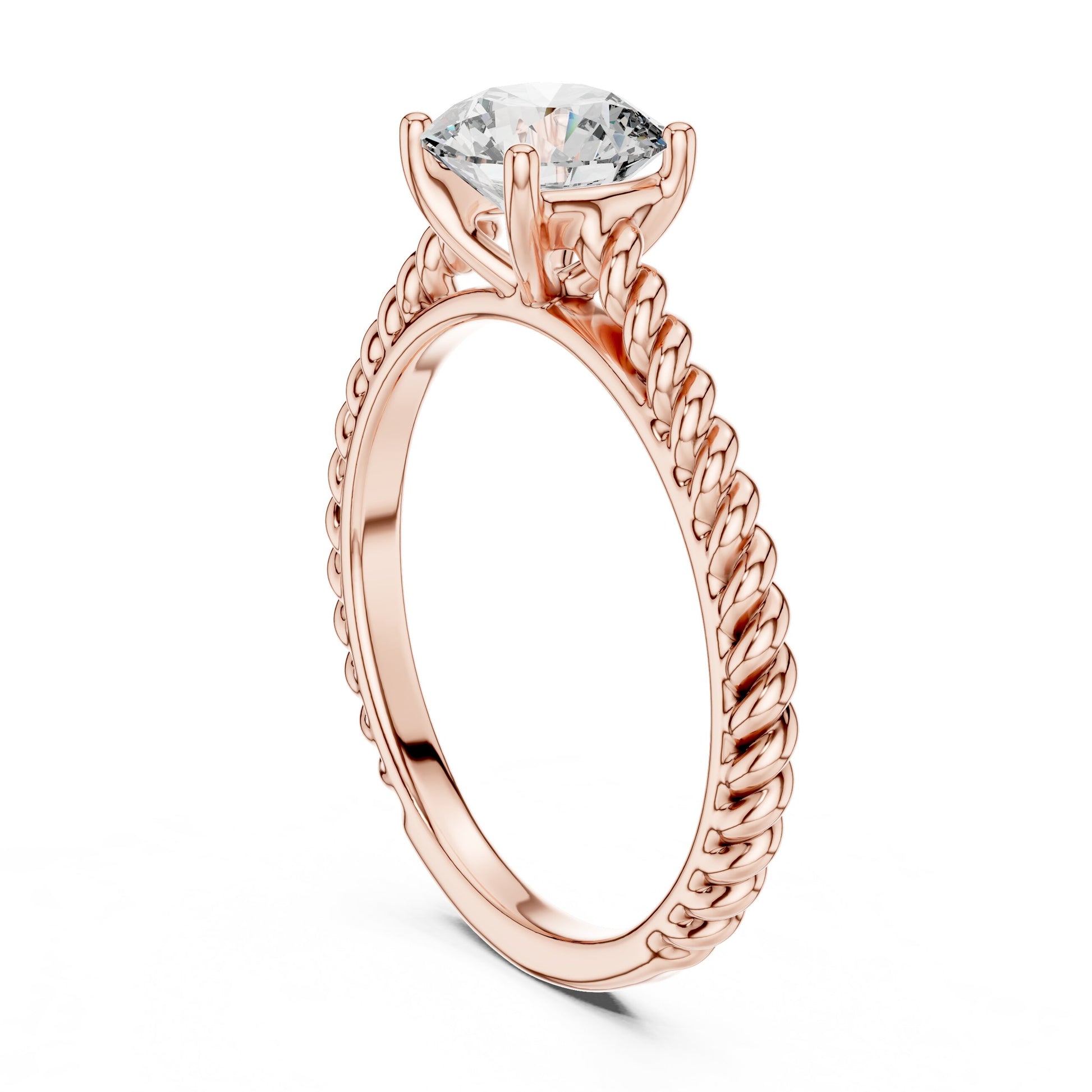 Round Solitaire Lab Grown Diamond Ring