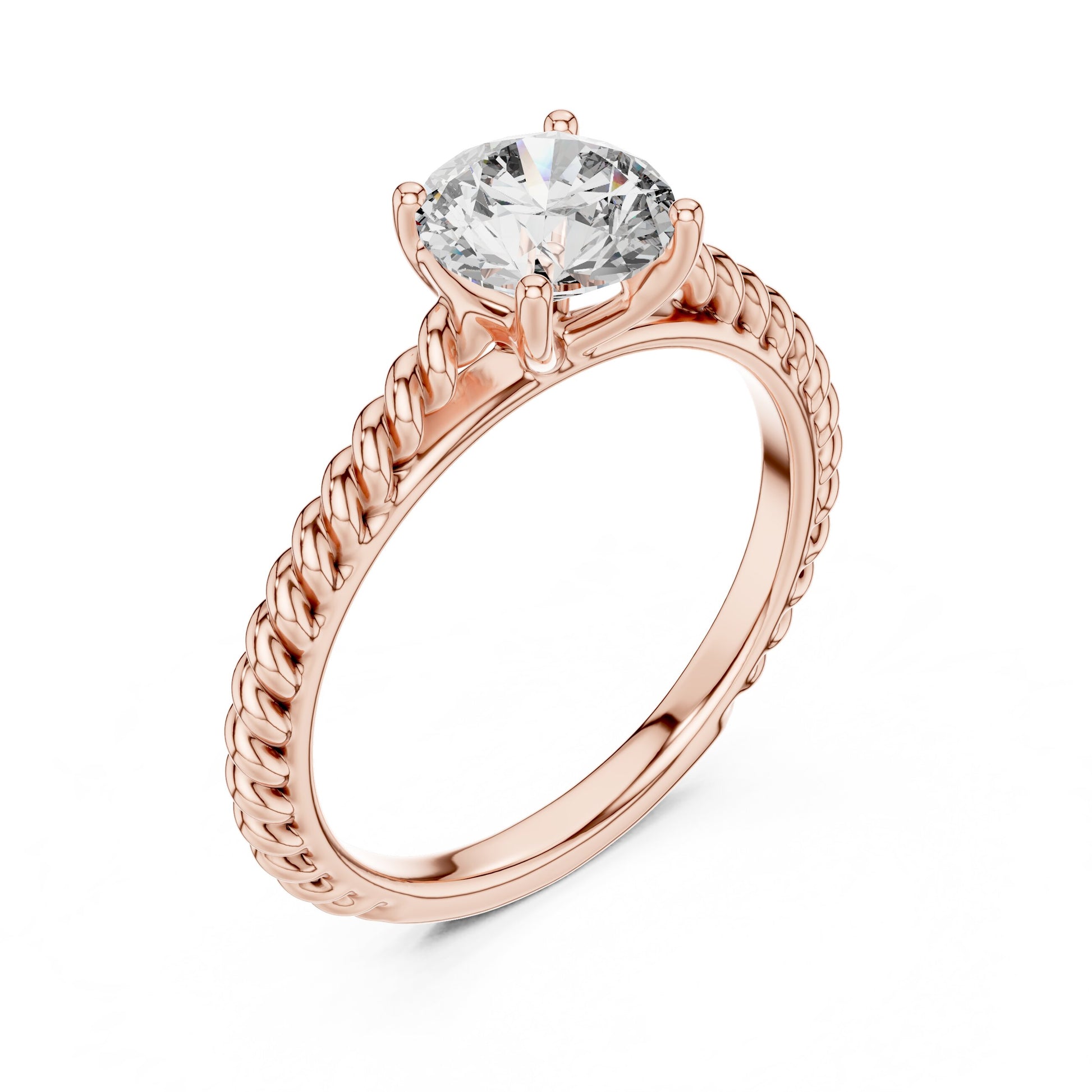 Round Solitaire Lab Grown Diamond Ring