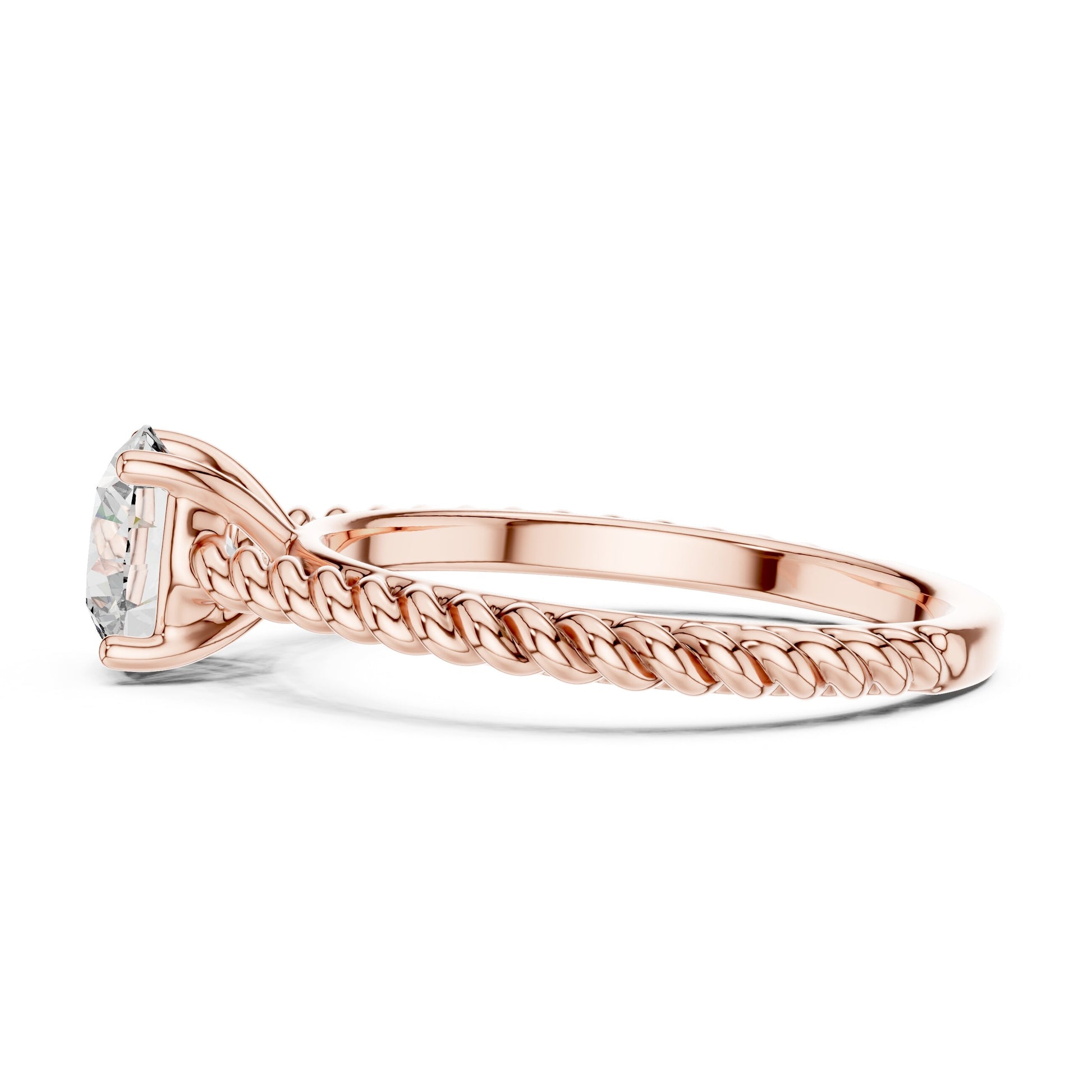 Round Solitaire Lab Grown Diamond Ring