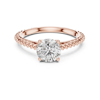 Round Solitaire Lab Grown Diamond Ring