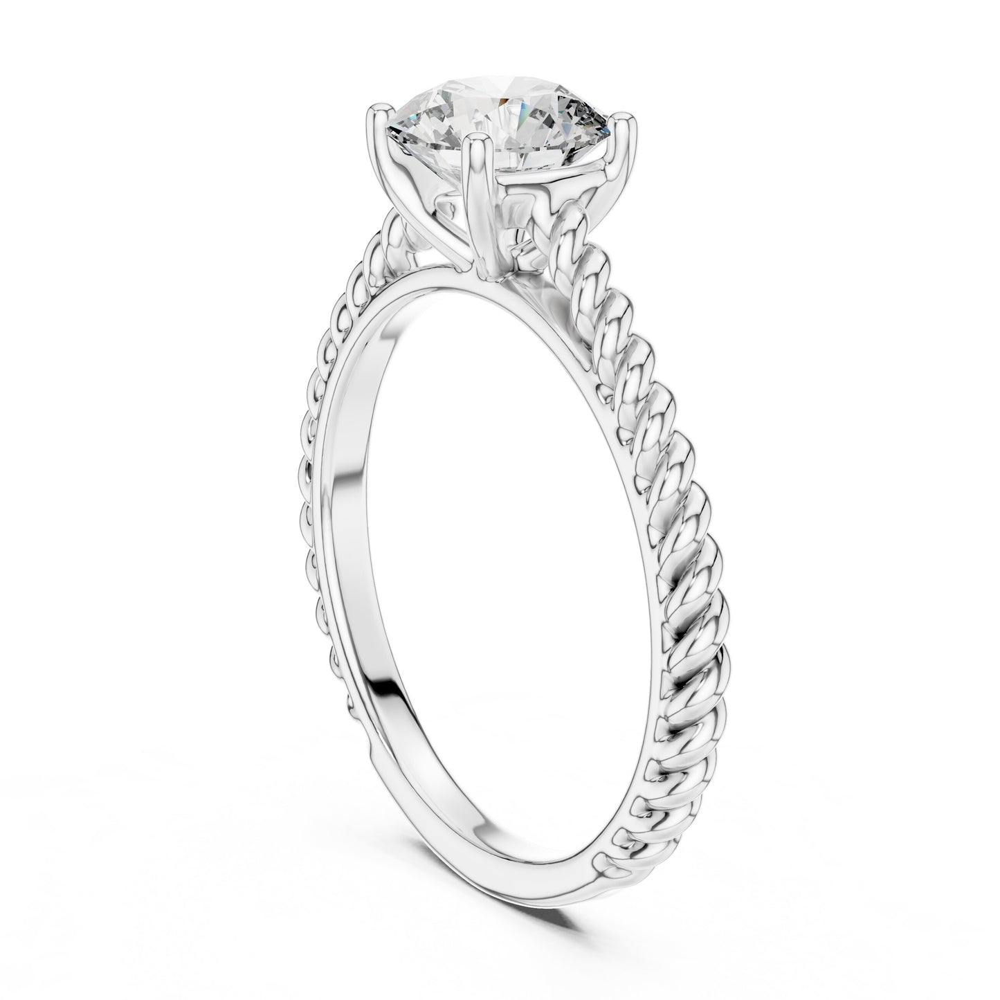 Round Solitaire Lab Grown Diamond Ring