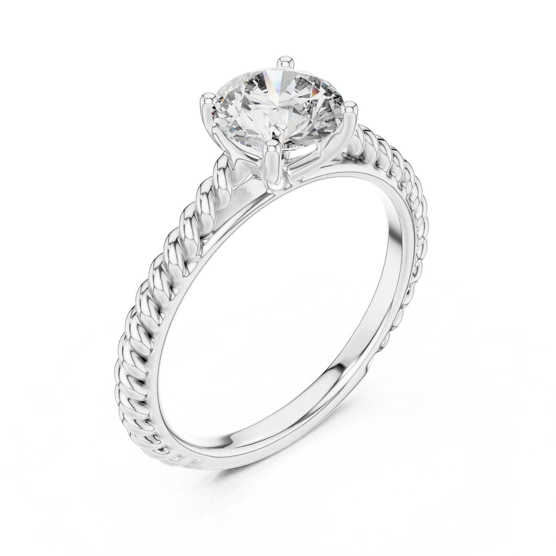 Round Solitaire Lab Grown Diamond Ring