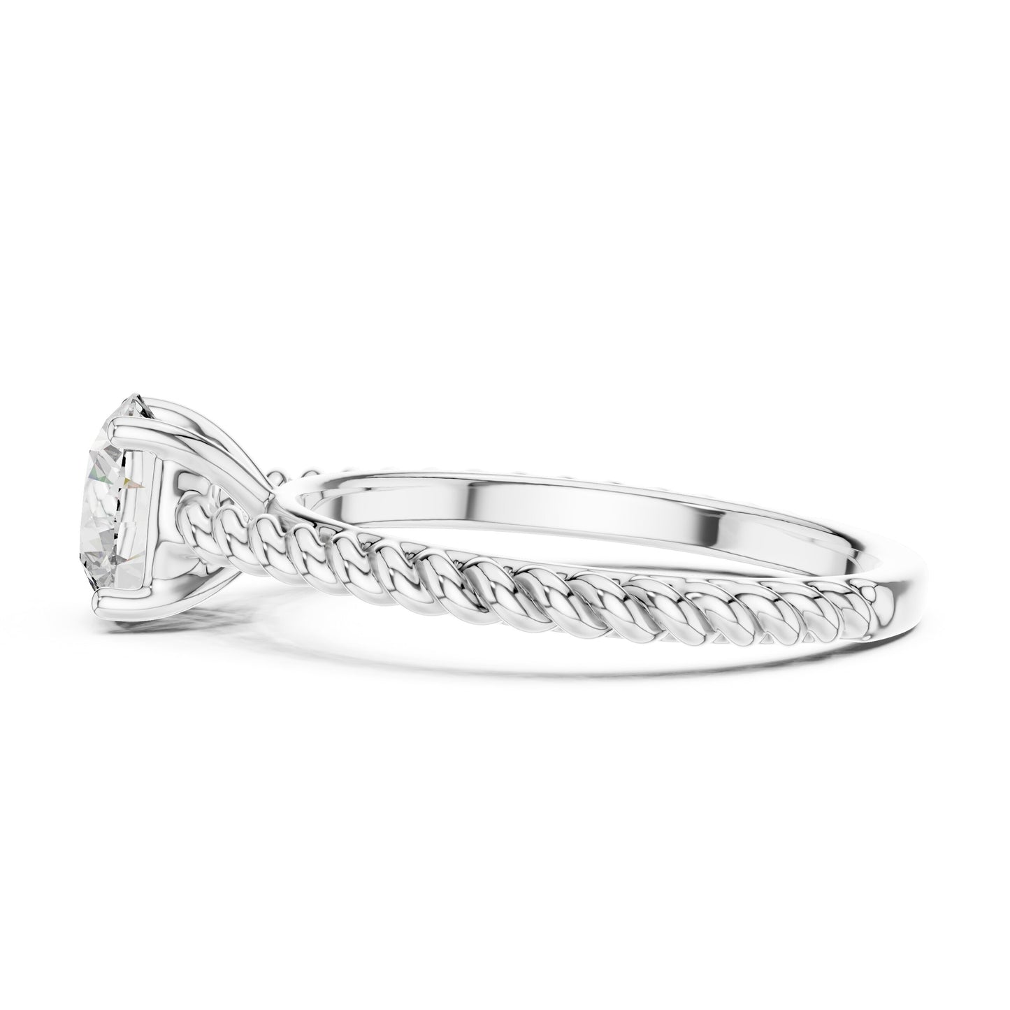 Round Solitaire Lab Grown Diamond Ring